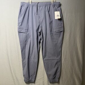 Spyder Men's Cargo Jogger Pants Size XL Peb Gray Elastic Waist‎ Outdoor Gorpcore